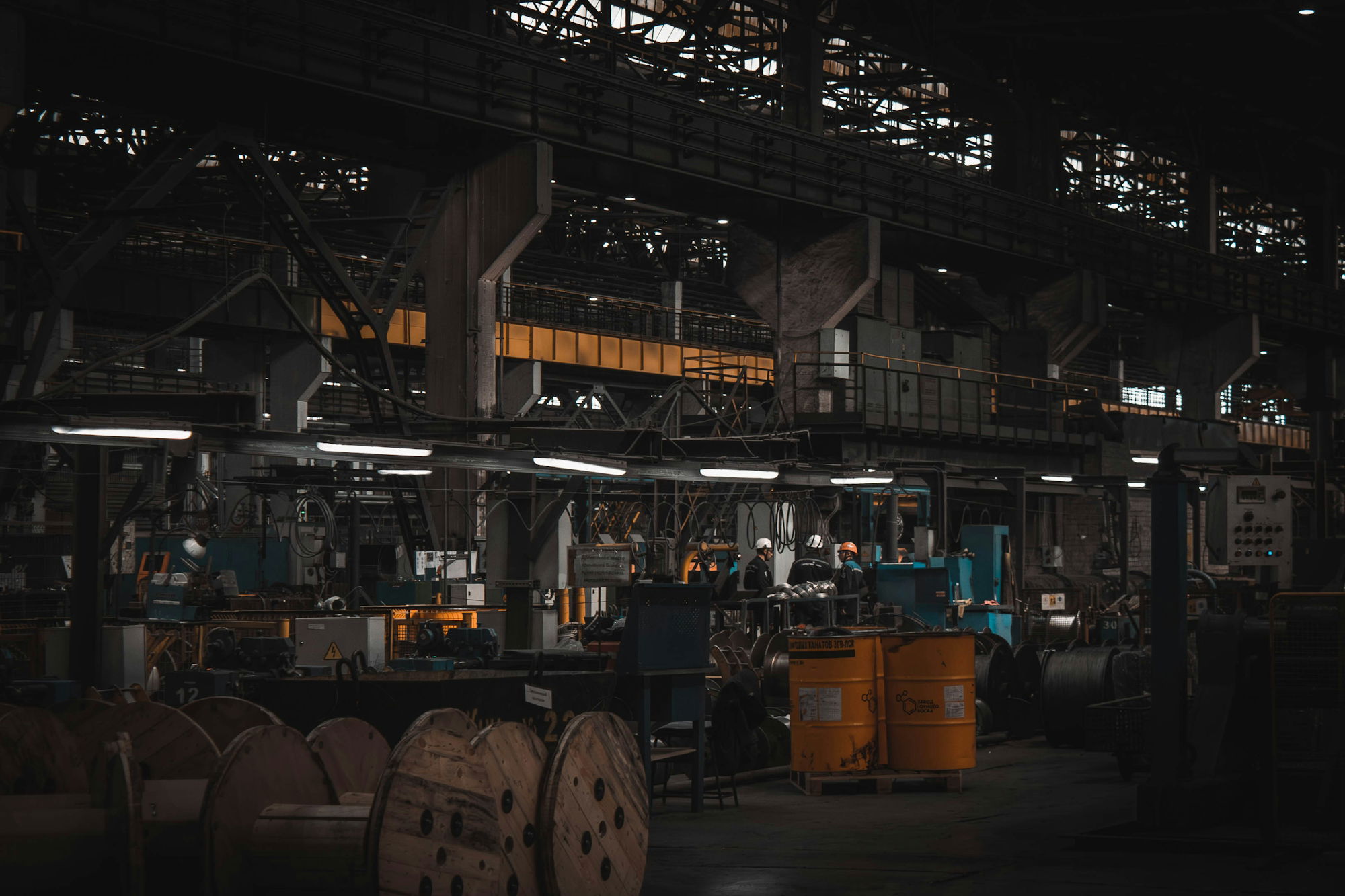 A factory filled with lots of machines and machinery